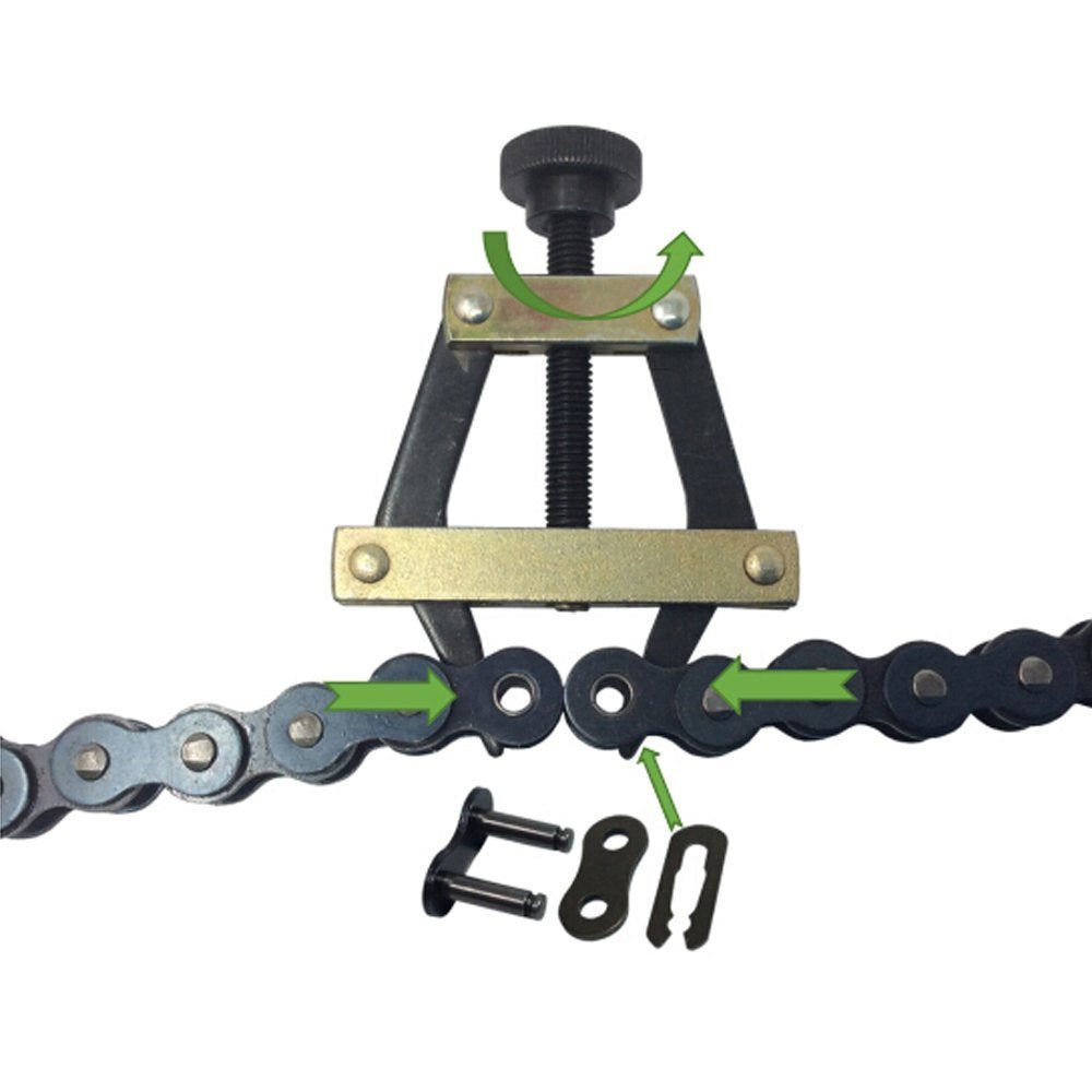 Aobbmok #25#35#41#40#50#60 415H,428H, 520,530 Roller Chain Connecting Puller Holder For Motorcycle Bicycle Go Kart Atv Chains Replacement