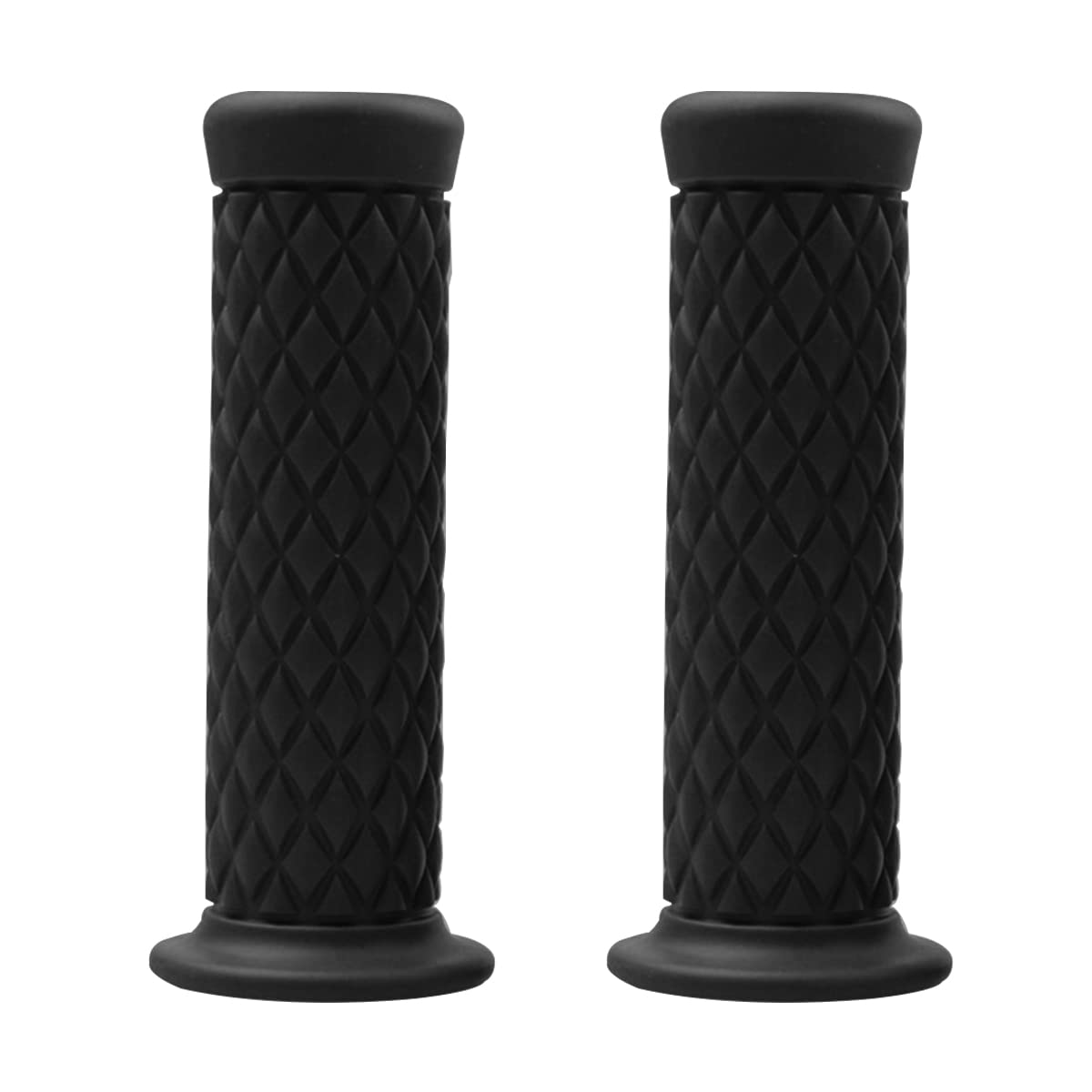Motorcycle Hand Grips, Non Slip Rubber Bar for 7/8'' 22mm/24mm Handles, Vintage Motorbike Thruster Grip, Handlebar for Hand Comf