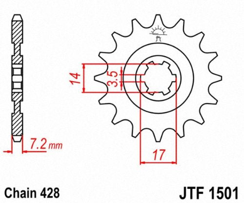Jt Sprockets Jtf1501.12 12T Steel Front Sprocket