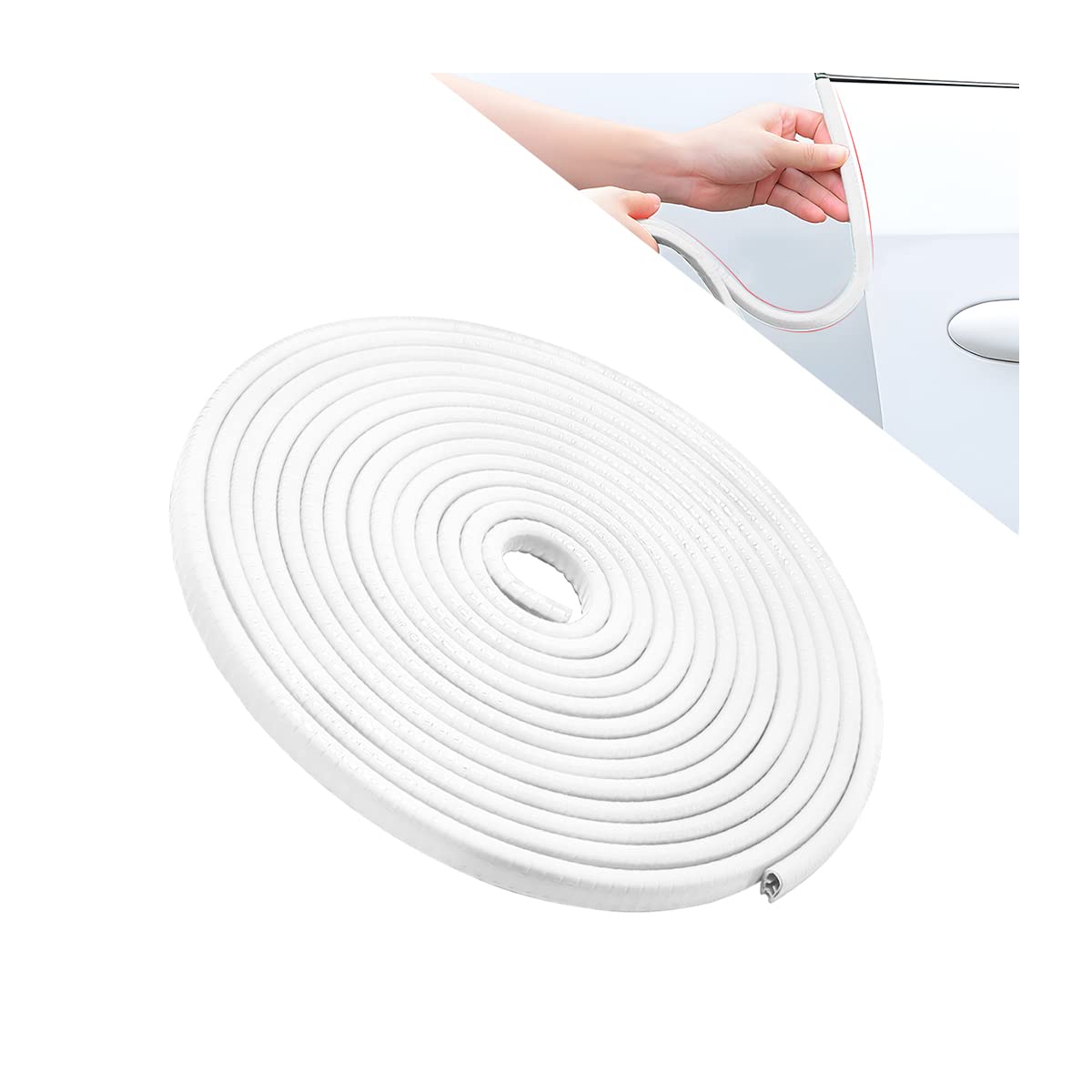 Car Door Edge Guards, 10Ft U Shape Rubber Seal Car Edge Trim, Automotive Door Protector No Glue Required, Car Door Edge Protection Accessories Universal For Most Cars, Car Accessories (White/10Ft)