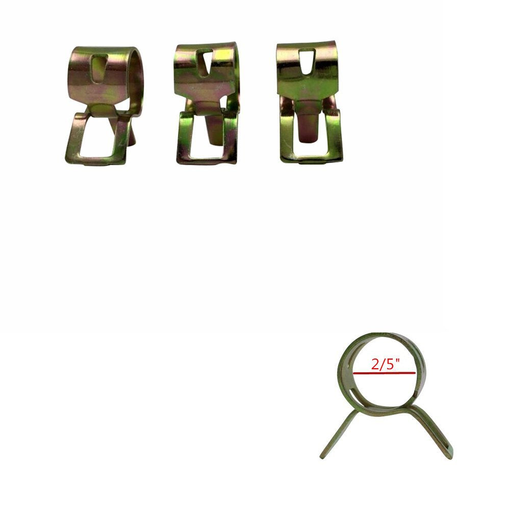 Be-One 1/4 Inch Id Fuel Line+20Pcs 2/5' Id Hose Clamps For Kawasaki Kohler Briggs & Stratton Small Engines 9.8 Feet Length