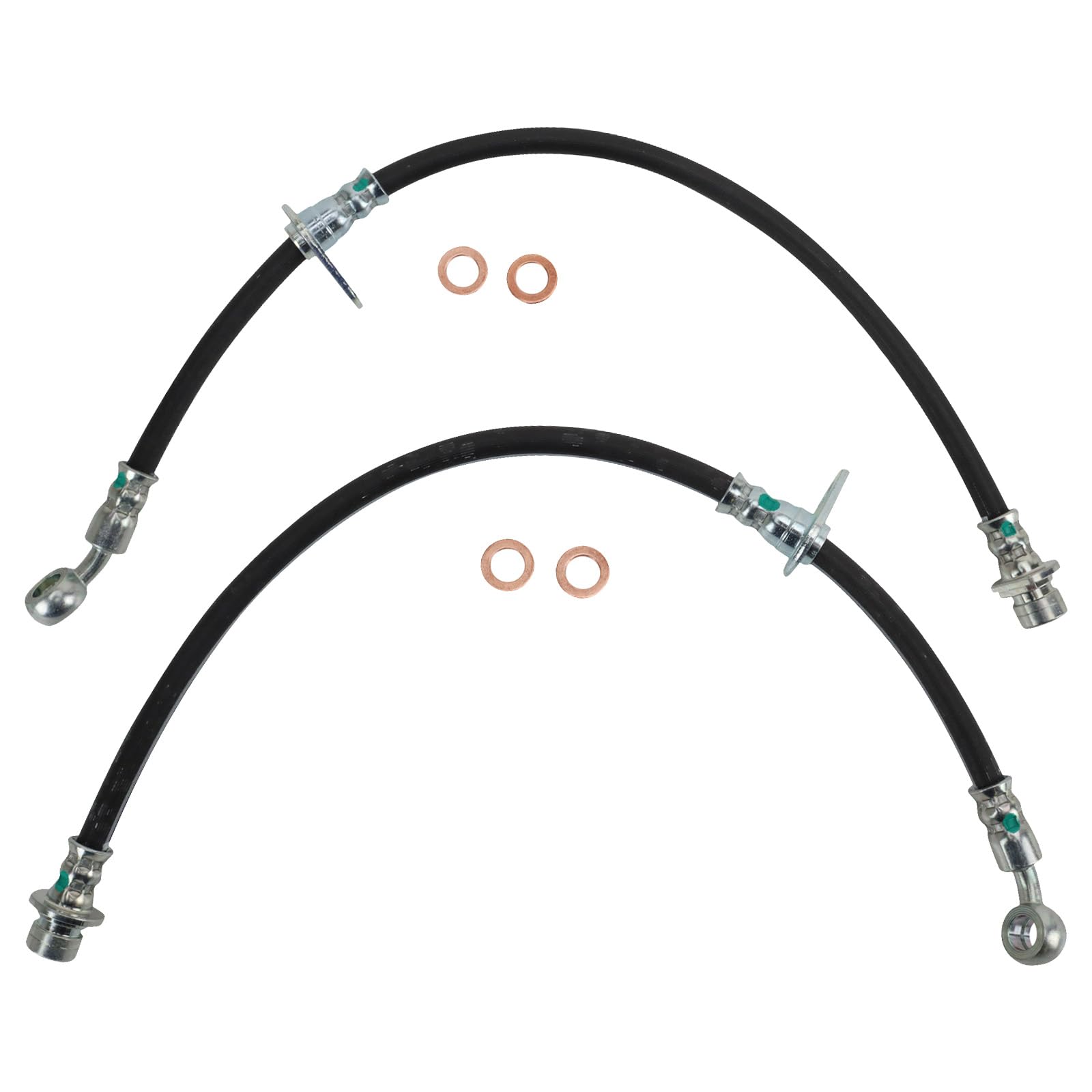 Trq Rear Brake Hose Set Compatible With 2004-2008 Acura Tl