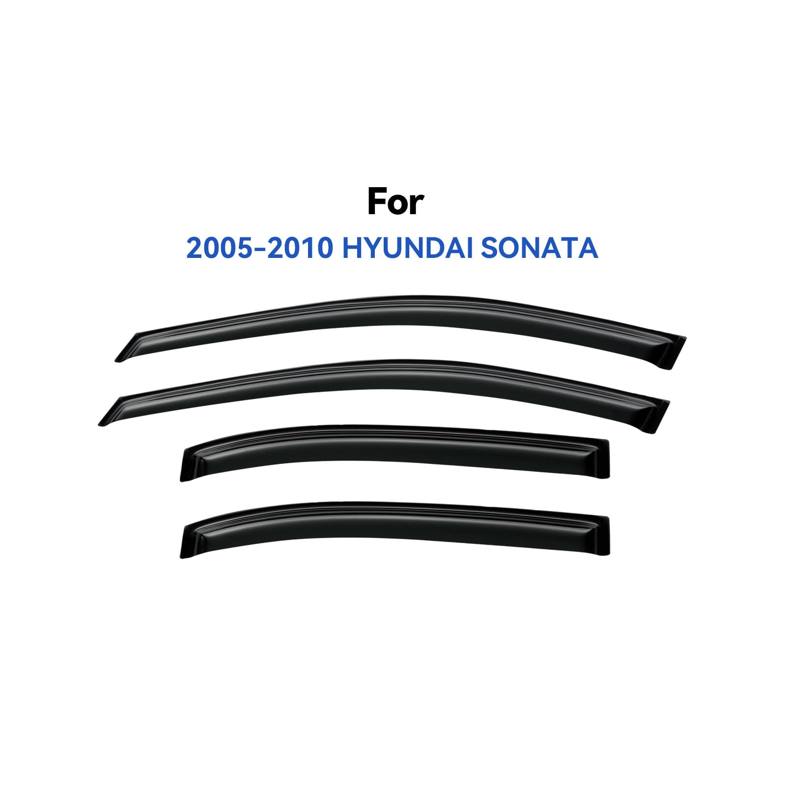 Window Visors Rain Guards Shield for 2005-2010 Hyundai Sonata, Out-Channel Window Vent Wind Deflectors Visors Shades for 05-10 S