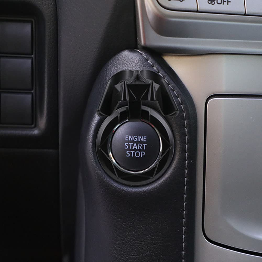 Car Engine Start Button Cover Darth Vader Push To Start Button Ignition Cover Anti-Scratch Universal Button Decoration Ring (1 P