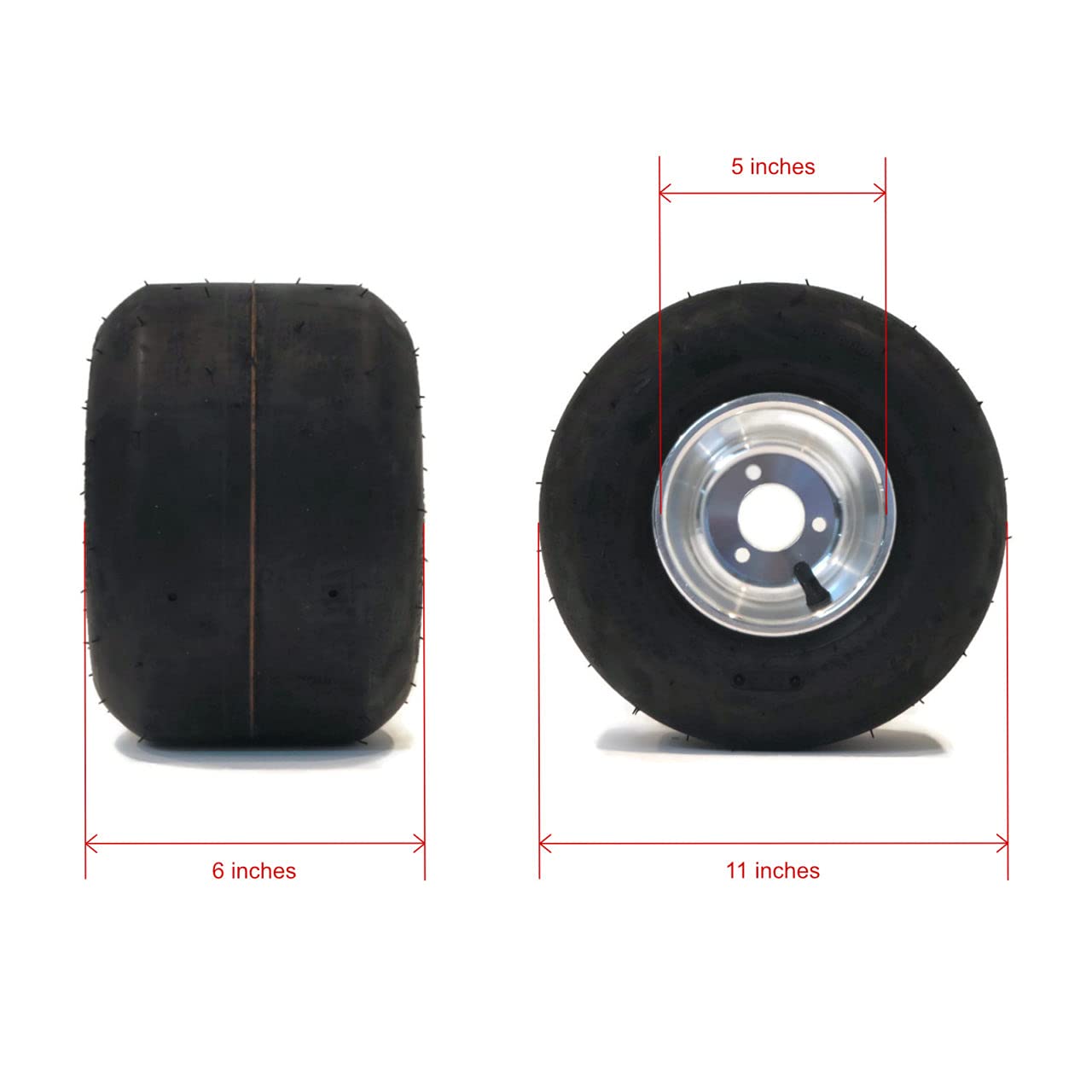 The Rop Shop | 36 Inch Shaft Kit For Trike Drift Bikes Includes (2) Go Kart Tires 11X6.00-5