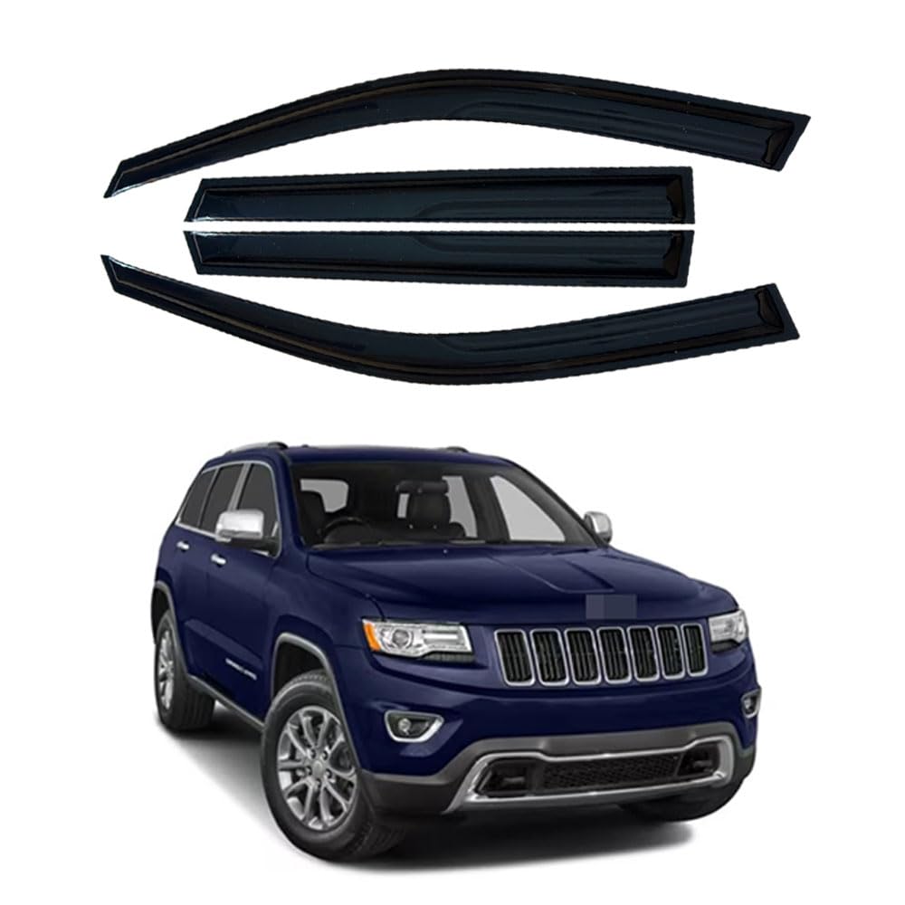 LETINGFAR Window Visors Rain Guards for Jeep Grand Cherokee 2011 2012 2013 2014 2015 2016 2017 2018 2019 2020 2021 Accessories, 