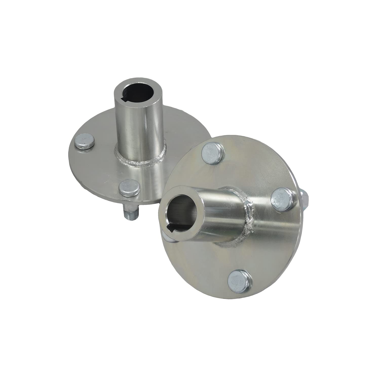 AlveyTech 4 x 4 Go-Kart Live Axle Hub with 1 to 3/4 Step-Down - 1/4 Keyed Shaft, 8 Inch Rear Front Wheel, x4 Lug Set Kit, Replac