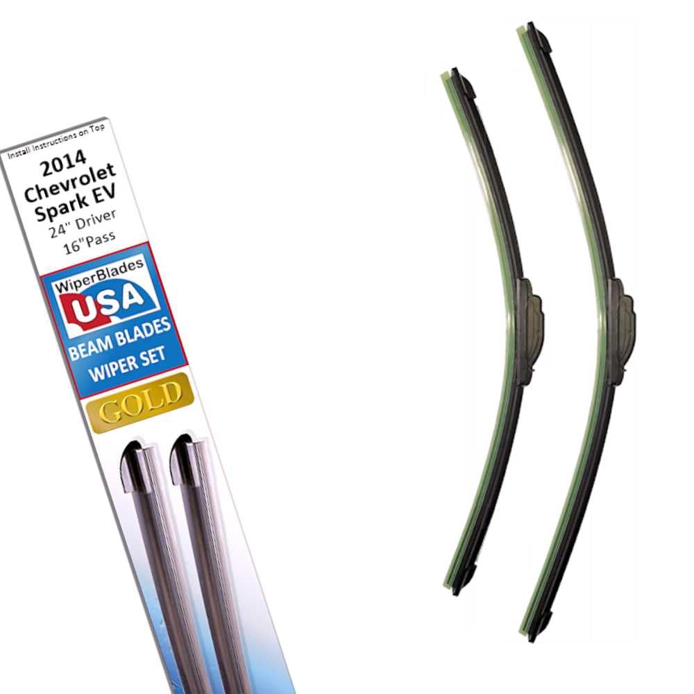 Beam Blade Wipers Set For 2014 Chevrolet Spark Ev Replacement Set - Wiperbladesusa Gold Beam Wiper Blades Wipers Set