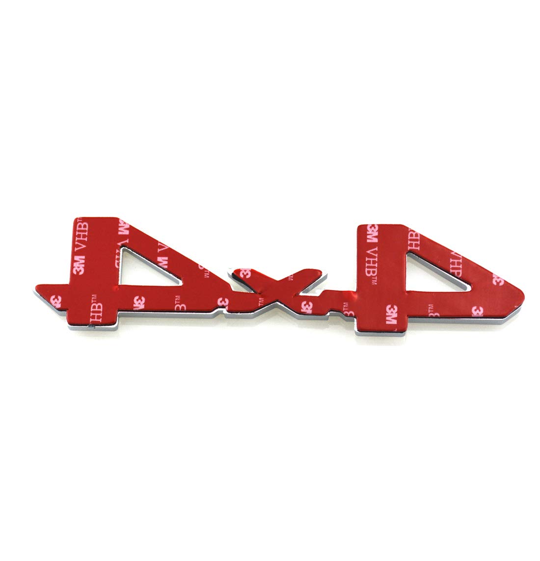 4x4 Chrome Fender Side Rear Emblem Badge With Adhesive For Truck/Suv/Pickup Rear Tailgate Tail Gate Door 4Wd (Chrome)