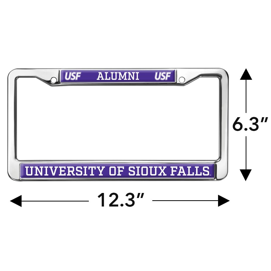 University of Sioux Falls Alumni Full Size Standard License Plate Metal Frame