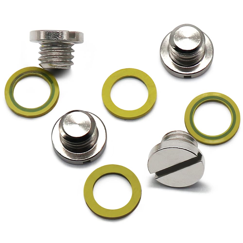 Lower Drain Plugs, Lower Unit Oil Drain Plug Gearcase Screw & Gasket for Mercury40 50 60 70 75 90115HP/Mercruiser Bravo/Alpha1Ge