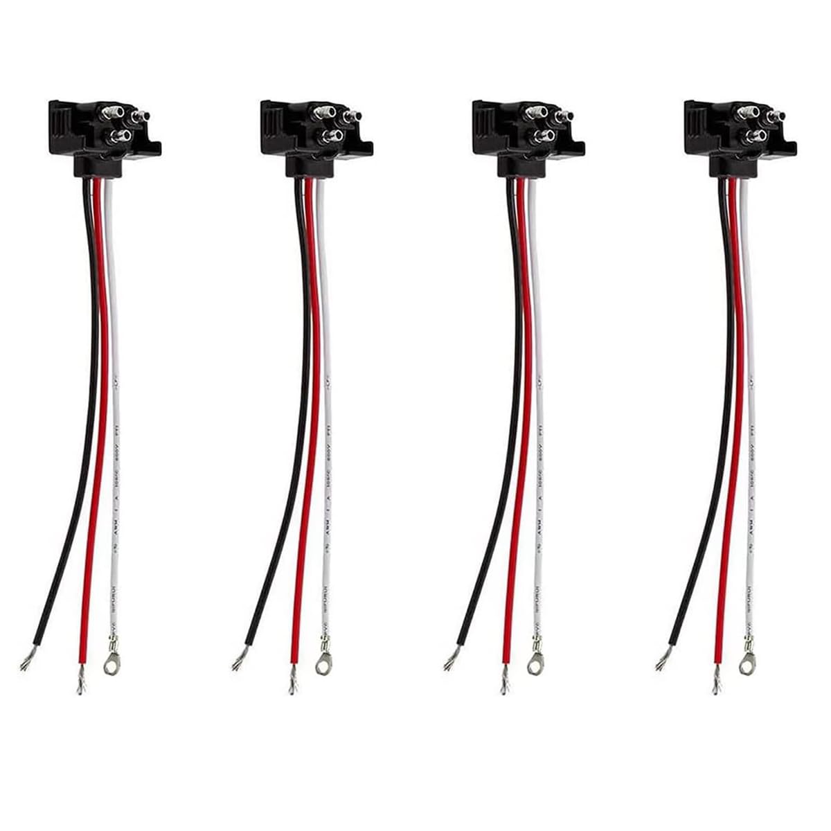3 Wire Plug Truck Trailer Light Plug Molded 3 Prong Pigtail Harness for Stop Turn Tail Sealed Round Oval Light Brake Backup Ligh
