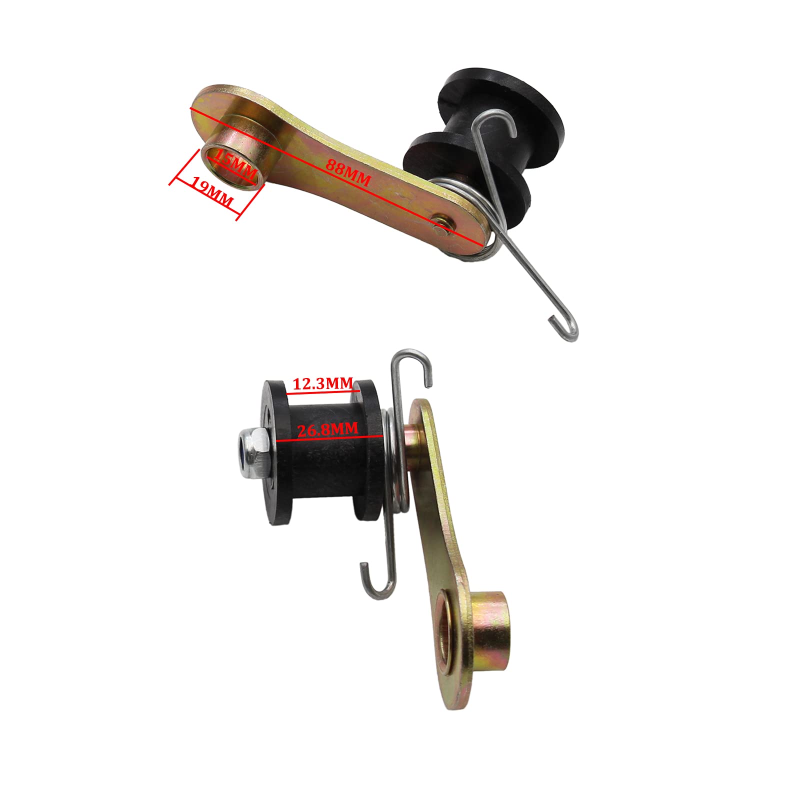 Chain Tensioner, PRO BAT, Heavy Duty Chain Roller Tensioner with Spring and Three Rollers Compatible with 110cc 125cc 140cc Dirt