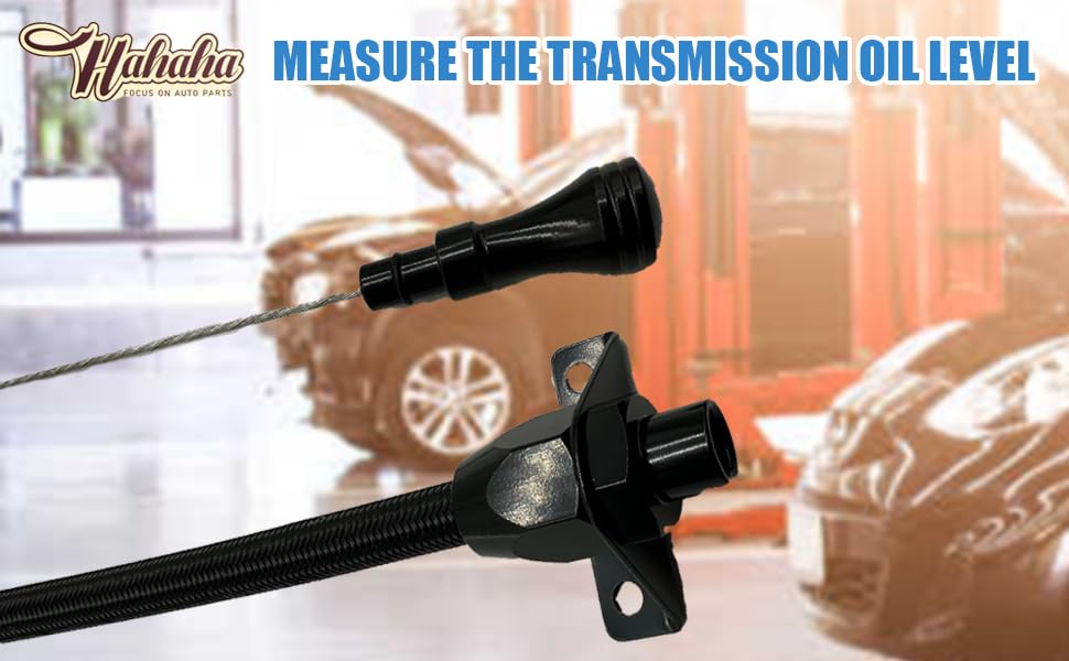 Firewall Mounted Transmission Stainless Steel Oil Dipstick With Black Housing - Compatible With Gm 4L80E Dipstick Transmission Ls Ls1 Ls3 Ls6 Lsx