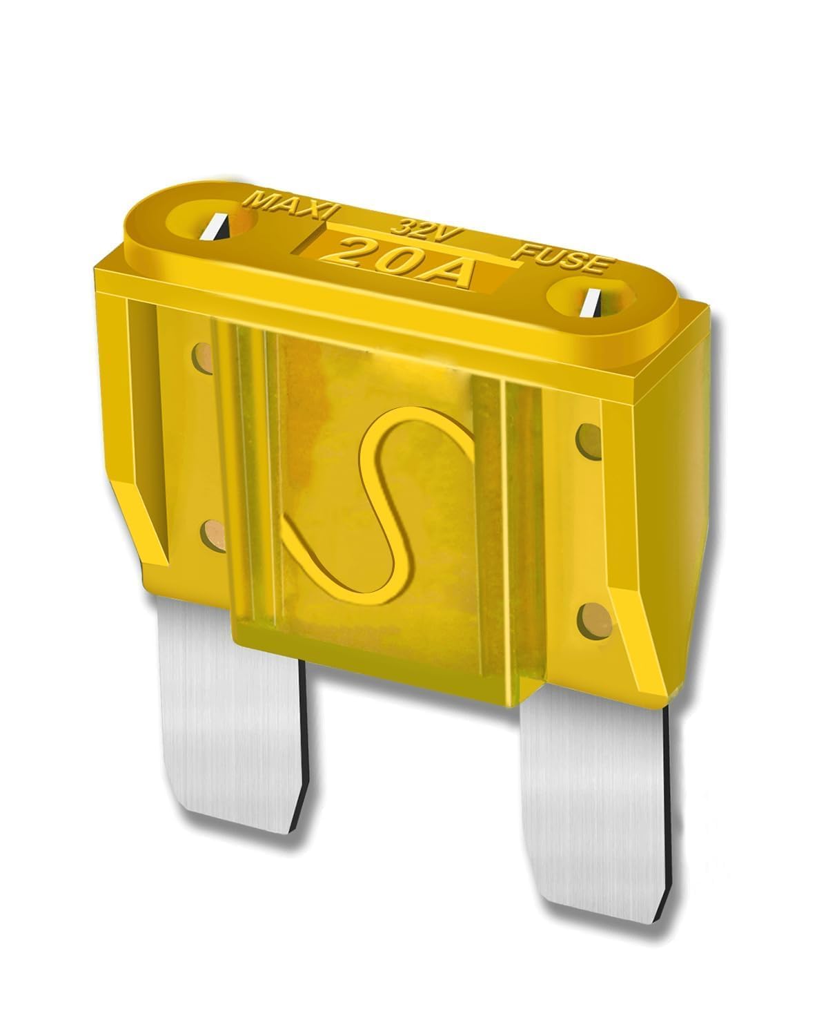 10Pcs 20Amp Maxi Fuses - 20A 32V Automotive Blade Fuse For Auto, Car, Rv, Boat, Truck