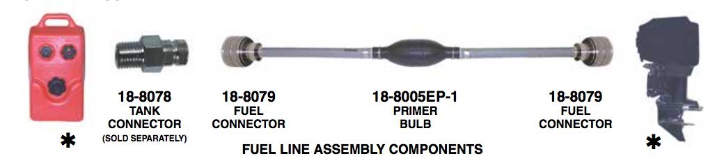 Sierra International 18-8079, Fuel Connector, White