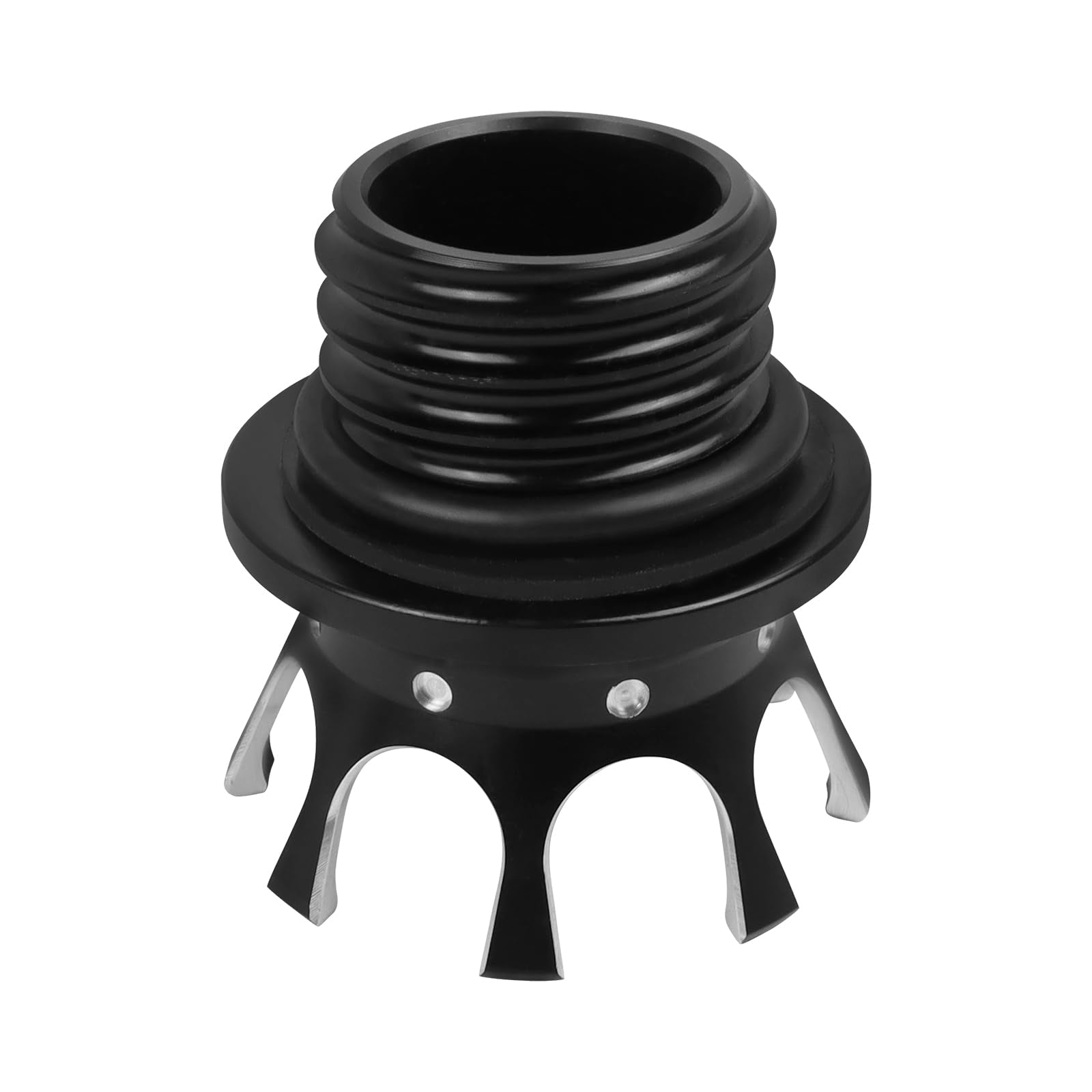 Worldmotop Motorcycle King Crown Gas Cap Fuel Tank Cover Right-Hand Thread Reservoir Aluminum Oil Cap Compatible With Harley Spo