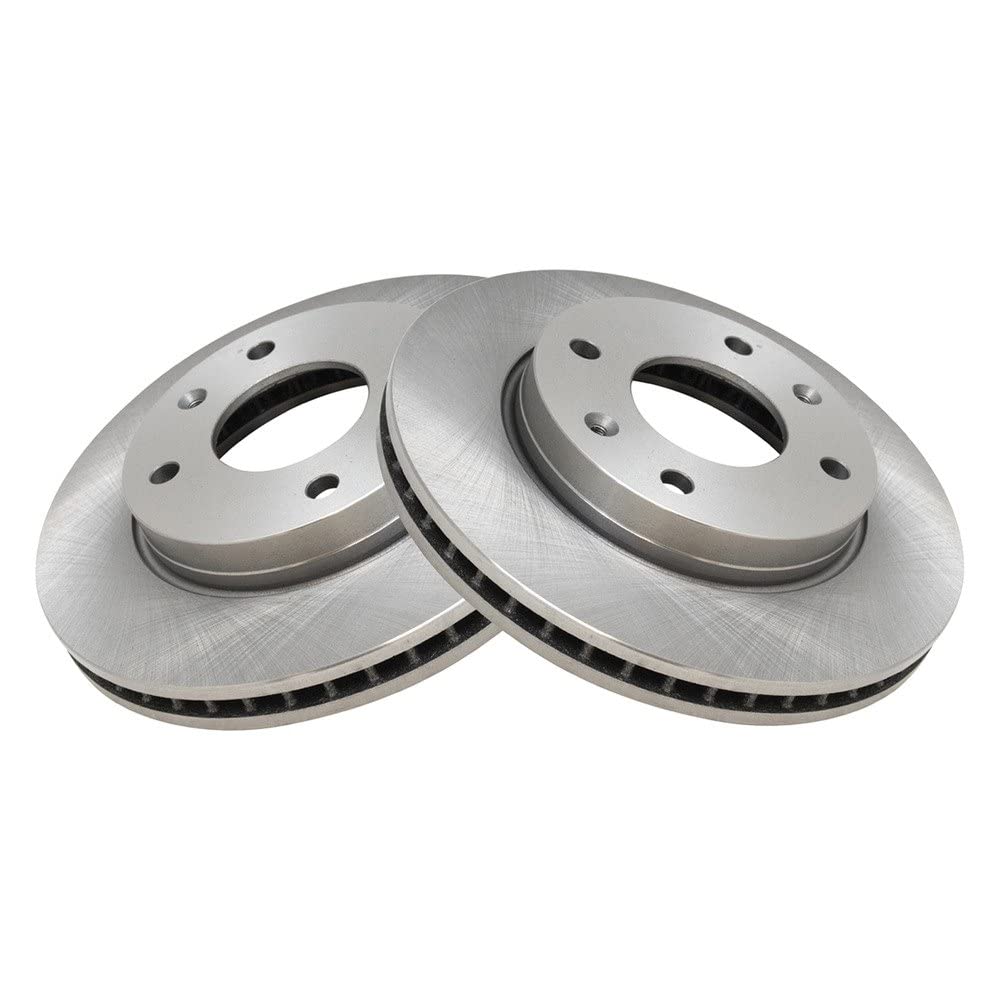 Trq Front Brake Rotors Set Vented Compatible With 2002-2003 Hyundai Sonata 2001-2002 Kia Optima