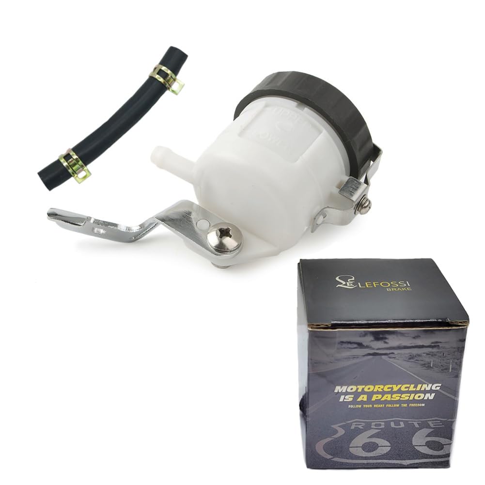 Motorcycle Front Brake Master Cylinder Brake Pump Tank Oil Cup Fluid Bottle Reservoir w/Bracket Aftermarket Part Compatible with