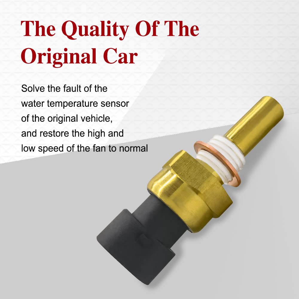 Engine Coolant Temperature Sensor, Compatible With Chevy Cavalier Cobalt Equinox Express Silverado 1500 2500 Hd 3500 Gmc Sierra Pontiac G5 Saturn, Replaces Oe# 12608814 213-4333 15326388 19236568