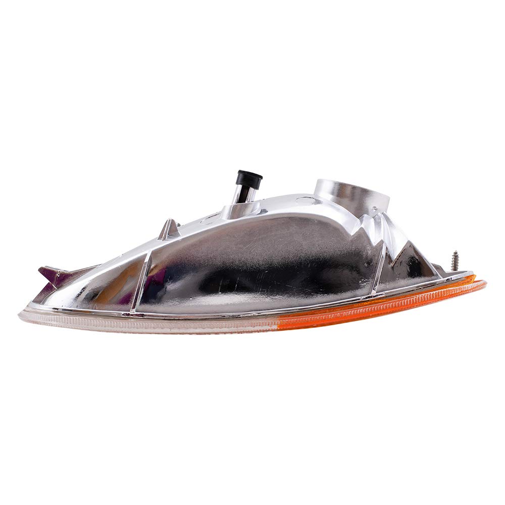 Brock Replacement Driver and Passenger Park Signal Front Marker Lights Lamps Lenses Compatible with 98-05 New Beetle 1C0953155L 1C0953156L