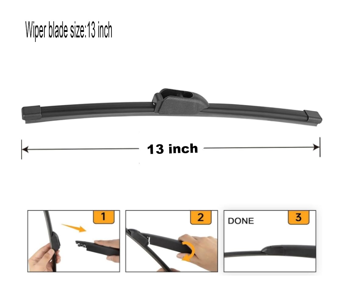Rear Windshield Wiper 13'' Original Replacement For 2013-2020 Hyundai Elantra,2017-2020 Kia Niro 2012-2017 Cerato 2014-2018 Fort
