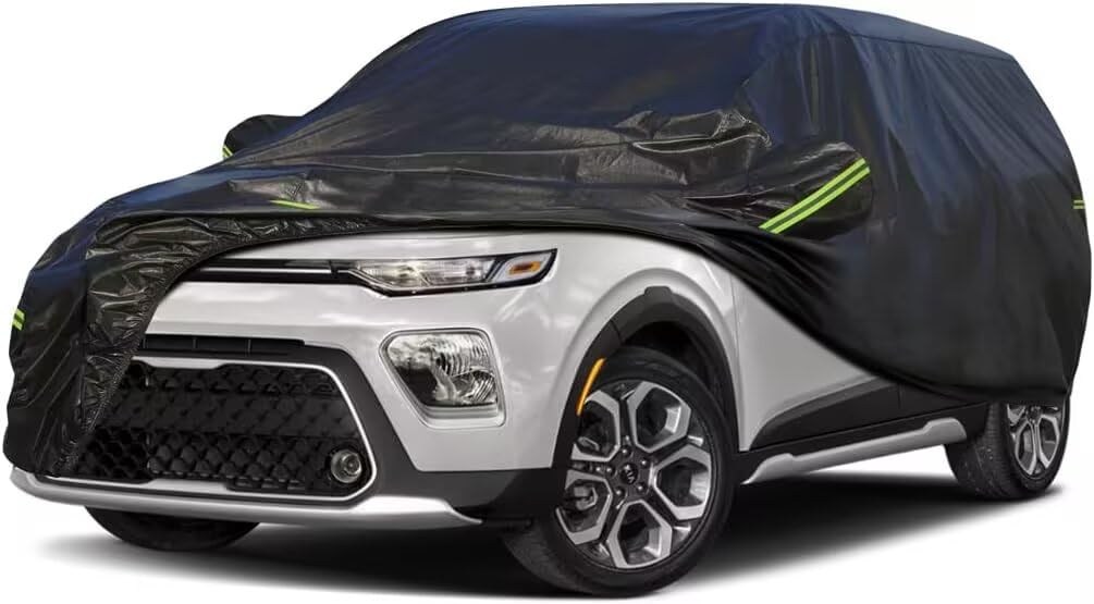 Koukou Waterproof Suv Car Cover Suitable For Kia Soul From 2009 To 2025, 7 Layers Heavy Duty Car Cover Waterproof All Weather Wi