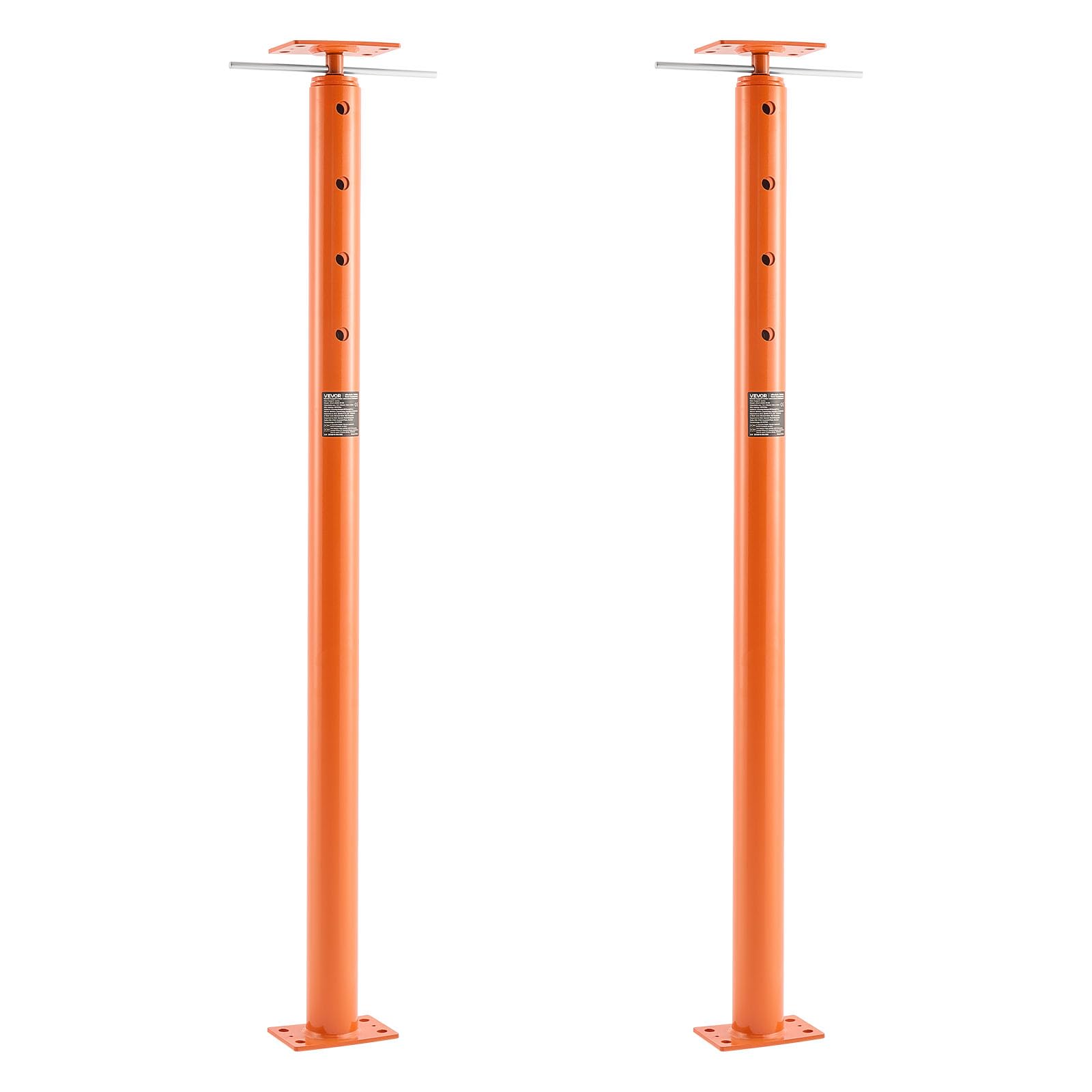 VEVOR House Floor Jacks, 2 Pack 53-93 Inch Height Range, 18000 lbs Max Load Capacity, Adjustable Support Beam Basement Jack Post