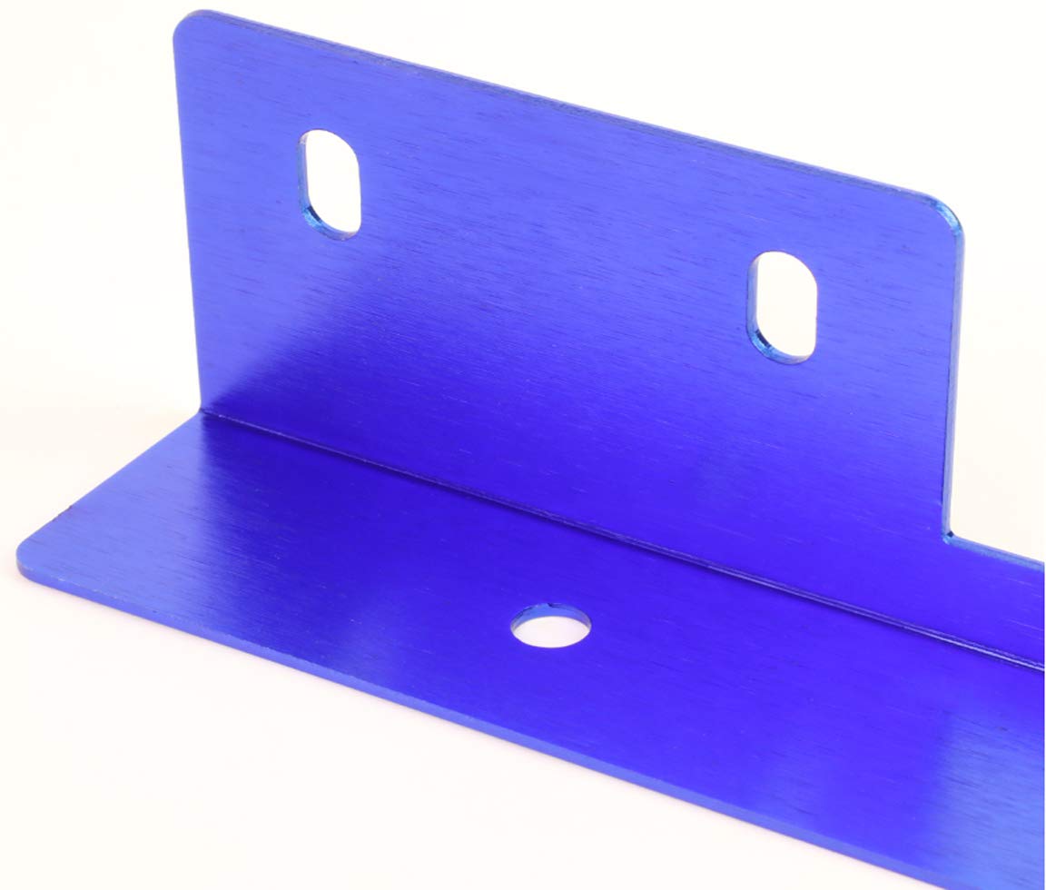 Icbeamer Blue Universal Front Aluminum Bumper License Plate Mount Re-Locator Frame Bracket Holder Bar [Drilling Require]