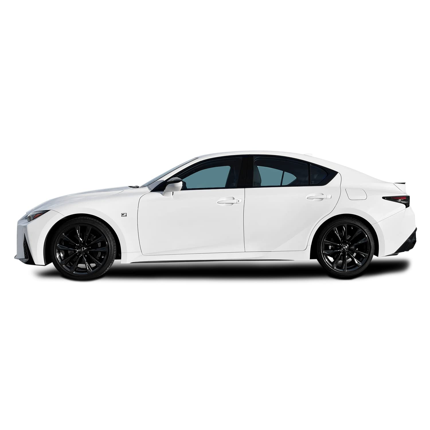Slickmod Chrome Delete Blackout Vinyl Overlay For 2021-2022 Lexus Is Window Trim (1. Window & Mirror Trim, Gloss Black)