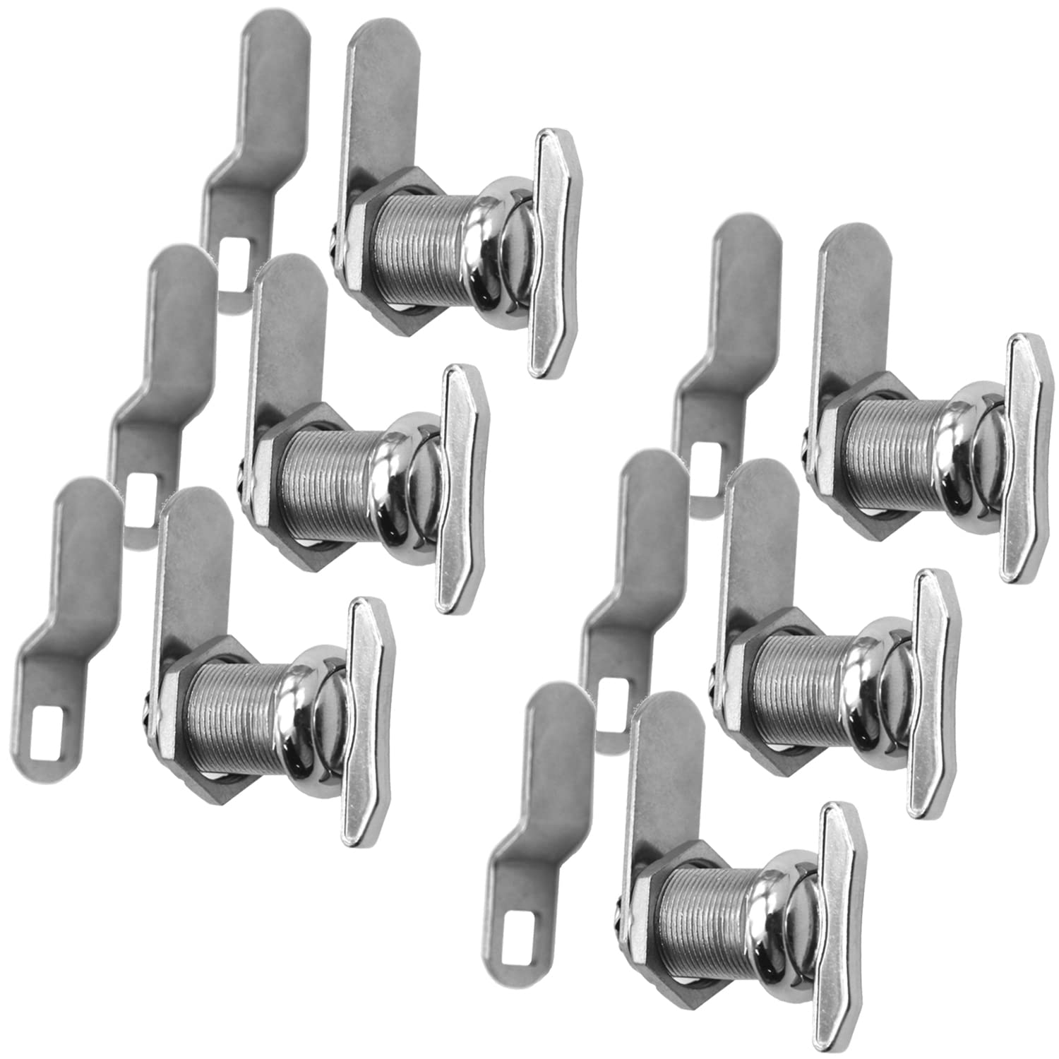 Wooch 1 Thumb Operated Offset Cam Lock, Rv Compartment Latch, Non-Locking Thumb Turn, For Rv Compartment Camper Storage Door (6 Pack)