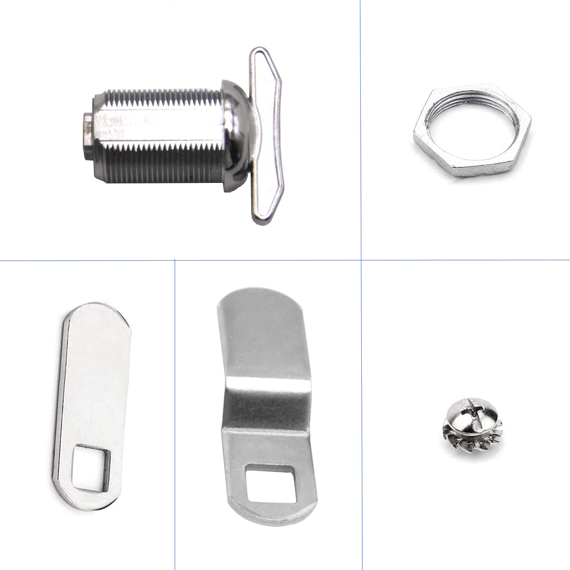 Wooch 1 Thumb Operated Offset Cam Lock, Rv Compartment Latch, Non-Locking Thumb Turn, For Rv Compartment Camper Storage Door (6 Pack)