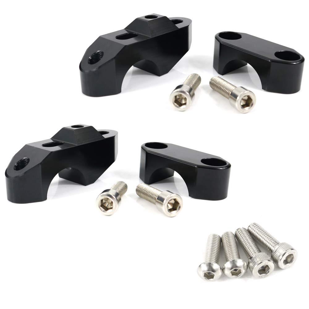 Xitomer 1'' 25.4mm Handlebar Risers 1 inch With Clamps, Fit for Shadow 600/750, XV1700 96-10 / XVZ1300, M50, Motorcycle ATV Dirt