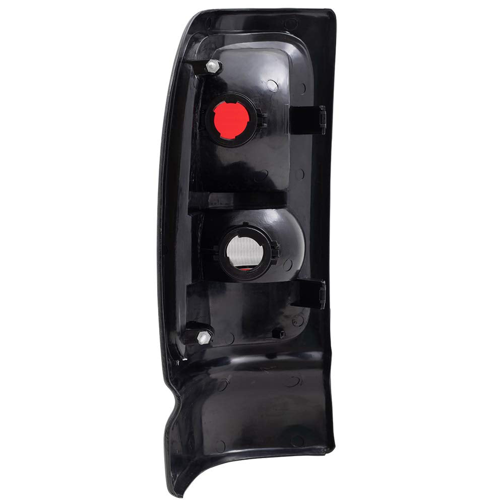 Brock Replacement Tail Lights Compatible With 1994-2001 1500 Pickup Truck 1994-2002 2500 3500 Set With Textured Black Bezels 550
