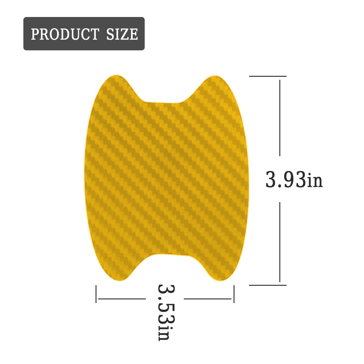 4Pcs Car Door Handle Protector Sticker, Universal Carbon Fiber Anti-Scratches Auto Door Handle Protective Film, Car Door Side Paint Cover Guard Stickers Fit For Most Car Handles(Gold/4Pcs)