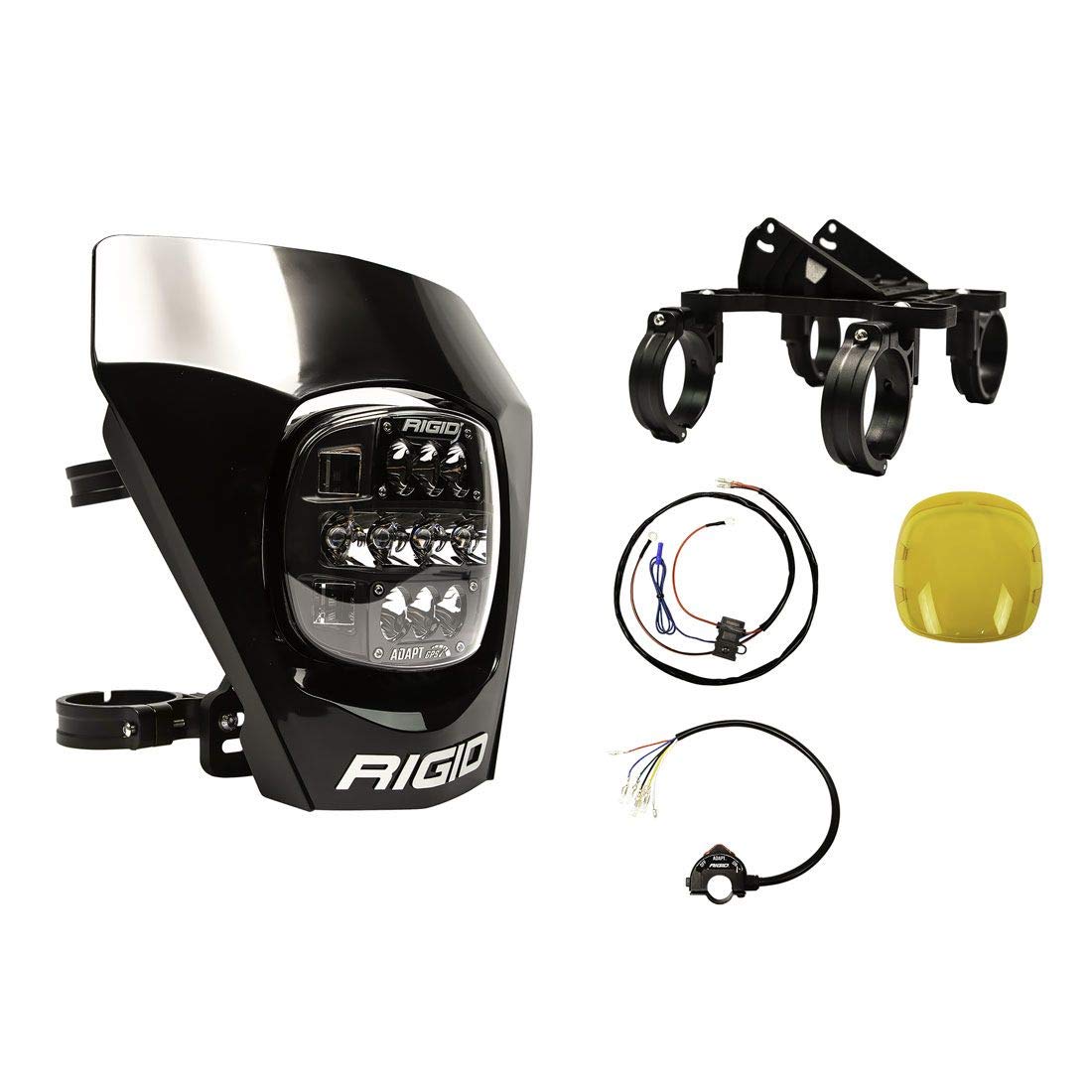 Rigid Industries – 300416 Adapt Xe Extreme Enduro Led Moto Kit – Led Light With 3 Lighting Zones – Gps Module (Black)
