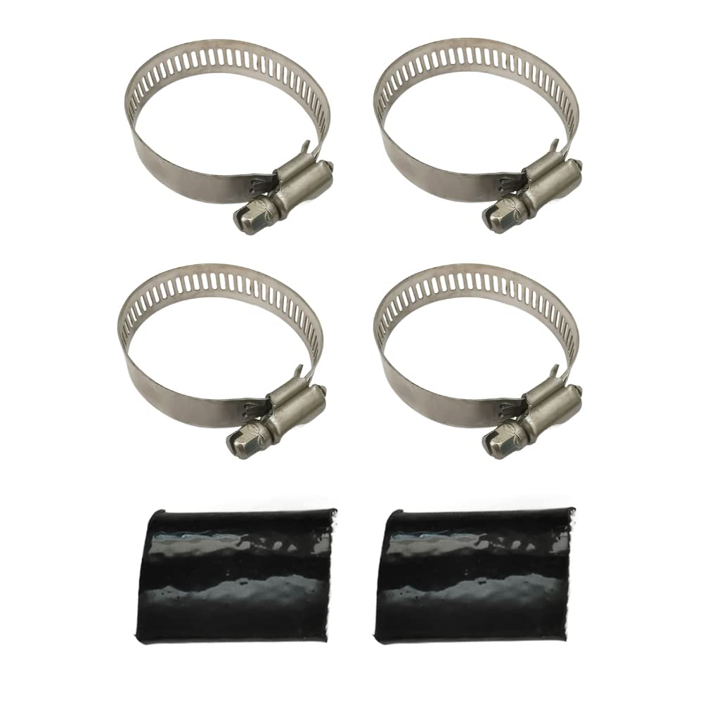 Dskoiph Pack Of 2 Exhaust Couplings Clamps 1''Id Compatible With Yamaha Banshee Yzf350 Yfs200 Raptor Blaster Kx80 Kx125 Kx250 Cr