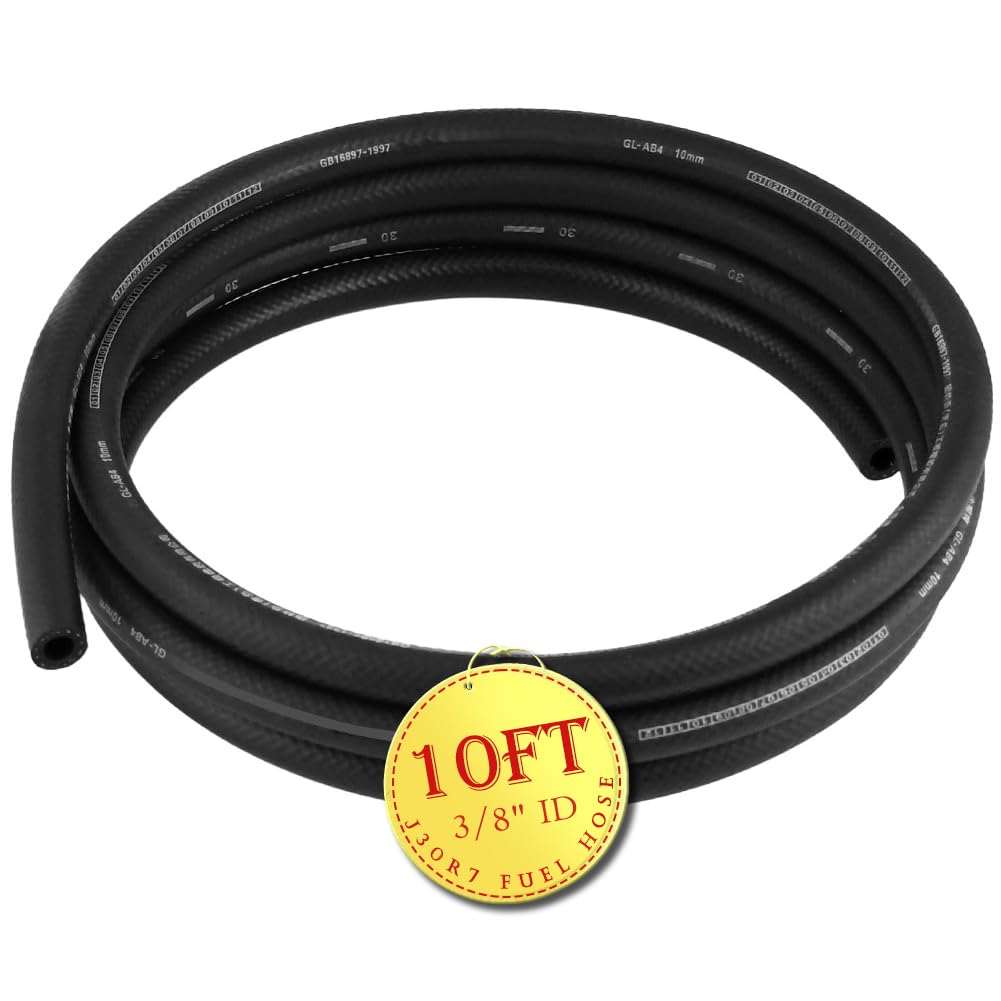 AFA Motors Fuel Line 3/8 Inch ID 10FT, Fuel Hose 300PSI High-Pressure, J30R7 Fuel Line Hose NBR For Automotive Fuel Systems Engi