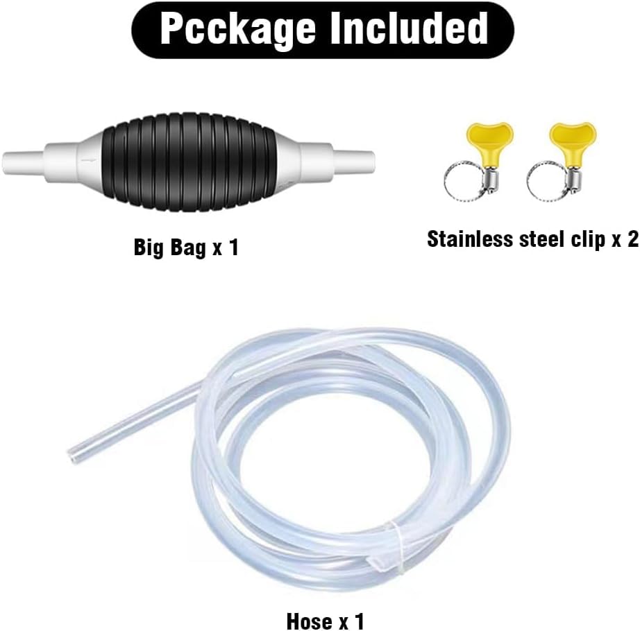 Upgraded Siphon Pump, 2025 New Multifunction Liquid Sucker Pump, Portable Manual Hand Fuel Transfer Pump for Gasoline Gas Oil Fu