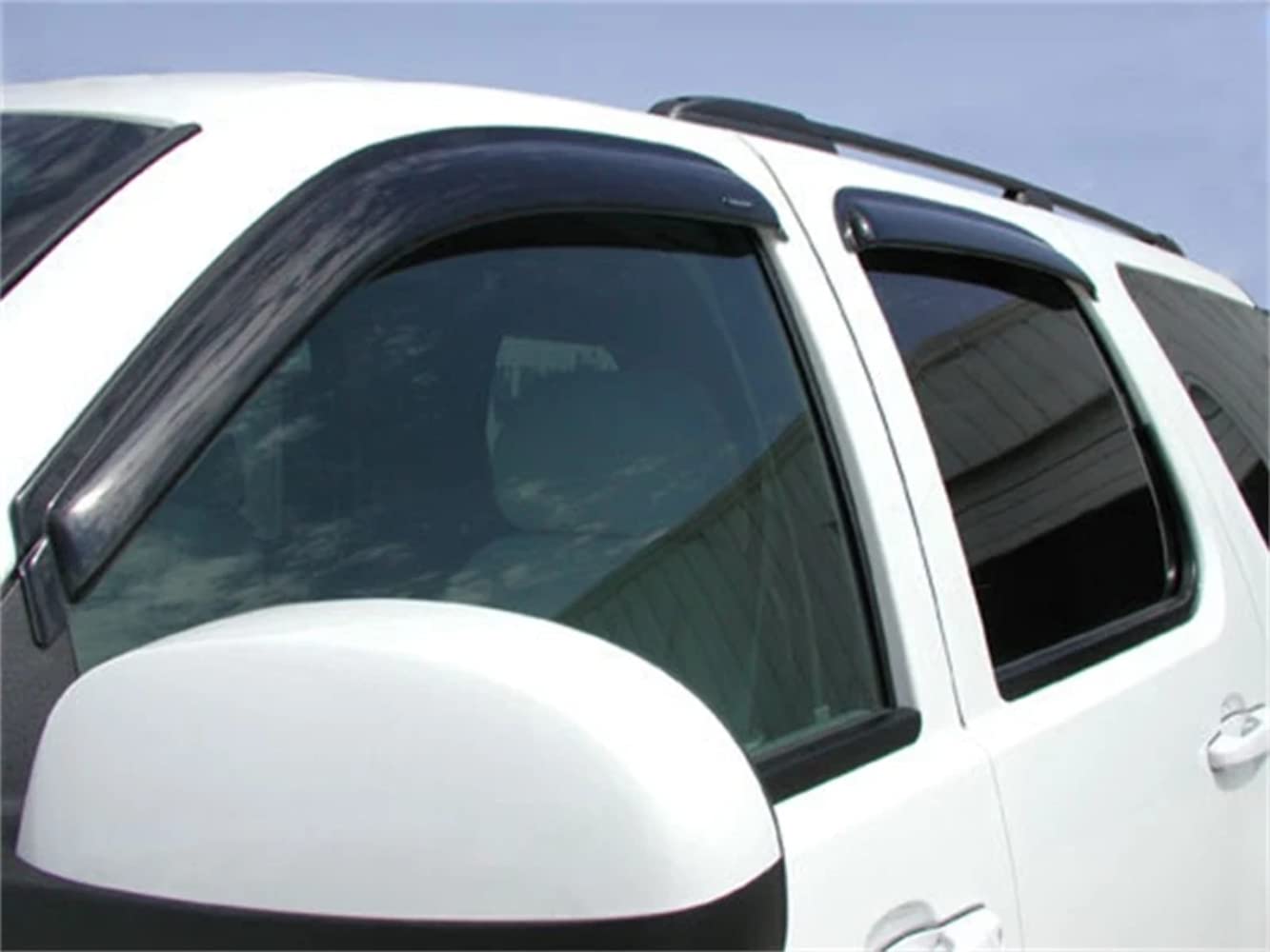 Stampede RealTruck | Tape-Onz Sidewind Deflectors | 2007-2013 Chevrolet Avalanche, Silverado 1500, GMC Sierra 1500, Yukon XL 250