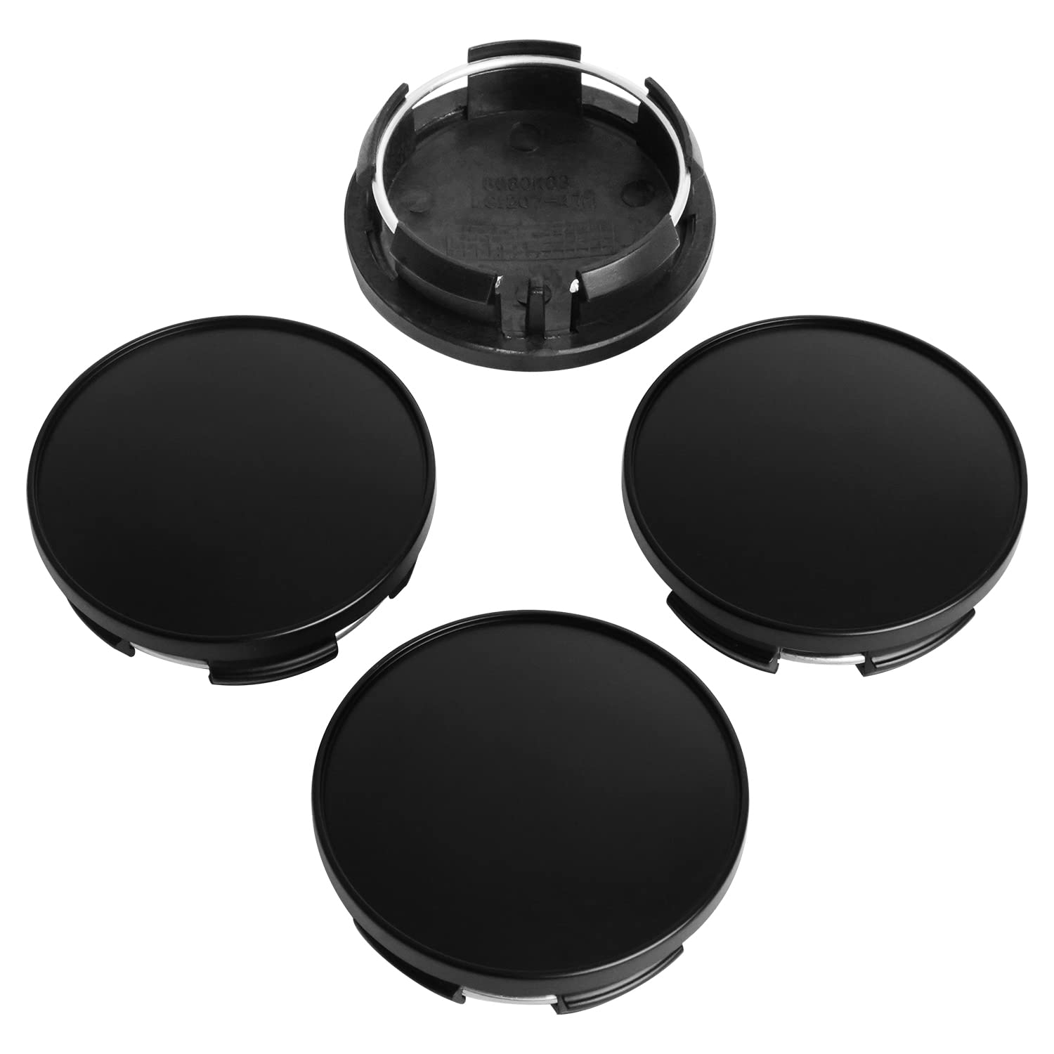 Kitspro 2.5Inch 63Mm Wheel Center Caps For Dodge Ram 1500 Rim Hub Caps 6Kf18Trmaa , Pack Of 4 (Matte Black, Outer 63Mm , Inner 56Mm)