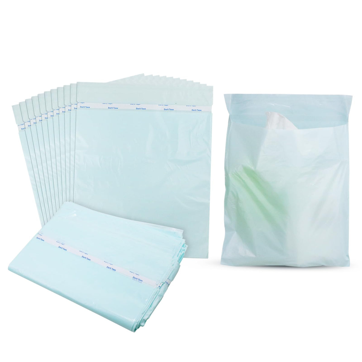Car Trash Bags Disposable, 100 Pack Car Garbage Bag, Self Adhesive Small Trash Bags For Car, Green For Car, Kitchens, Bedrooms,