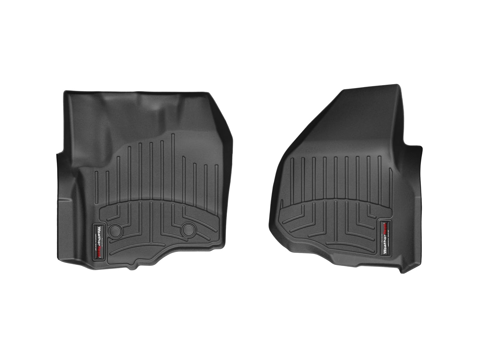WeatherTech Custom Fit FloorLiners for Ford Super Duty - 1st Row (444331), Black