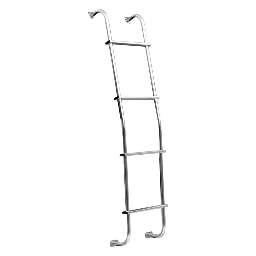 SURCO 103HF Hook-Over Style Aluminum 4-Step Van Ladder - Compatible with 1980-13 Ford E-Series Vans; Brite Dipped Polished Finish
