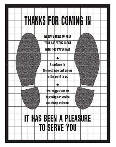 Automat Plastic Coated Disposable Paper Automotive Floor Mat (Case Of 500)