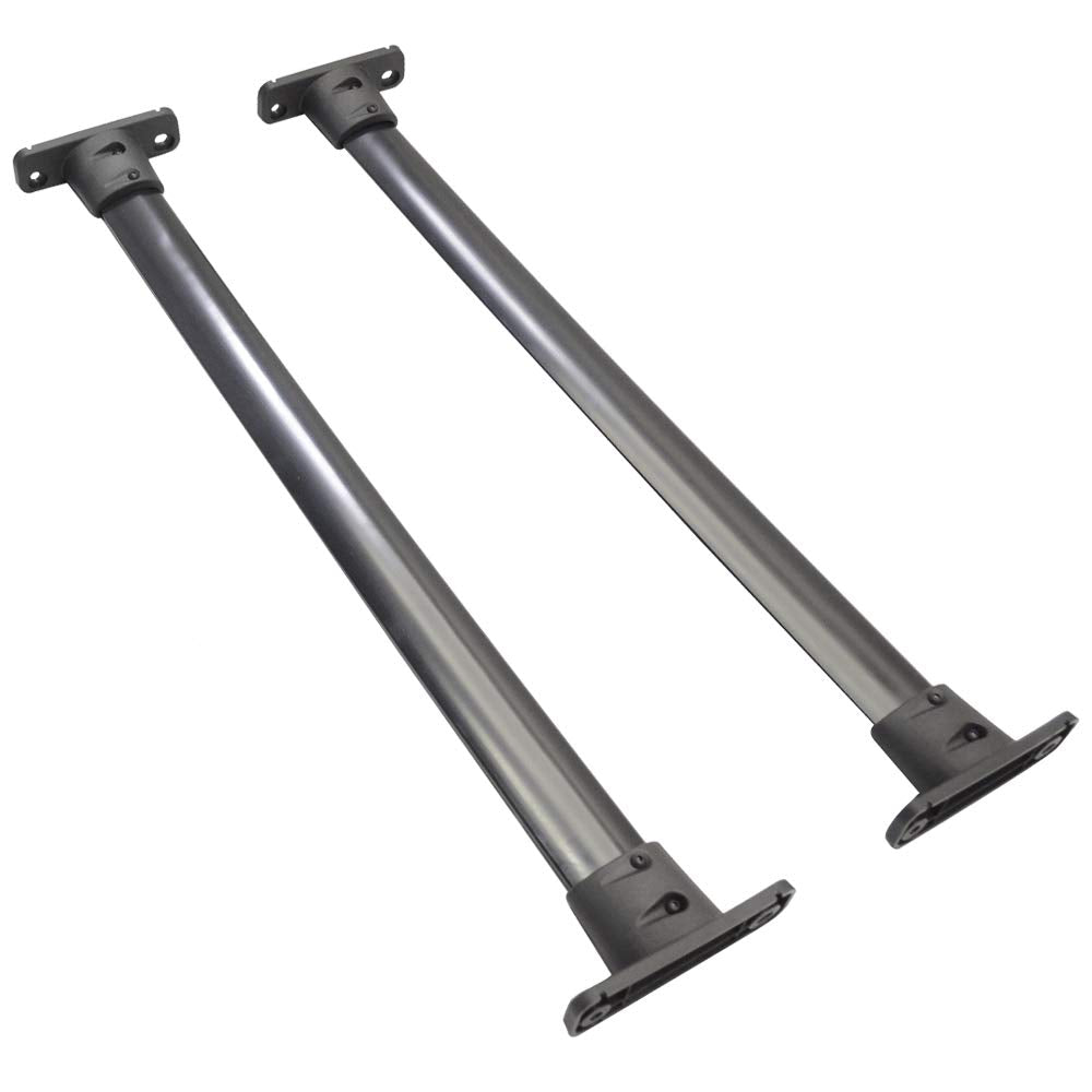 Cross Bars Compatible With 2005-2012 NISSAN PATHFINDER, Factory Style Aluminum Black Roof Top Bar Luggage Carrier by IKON MOTORS