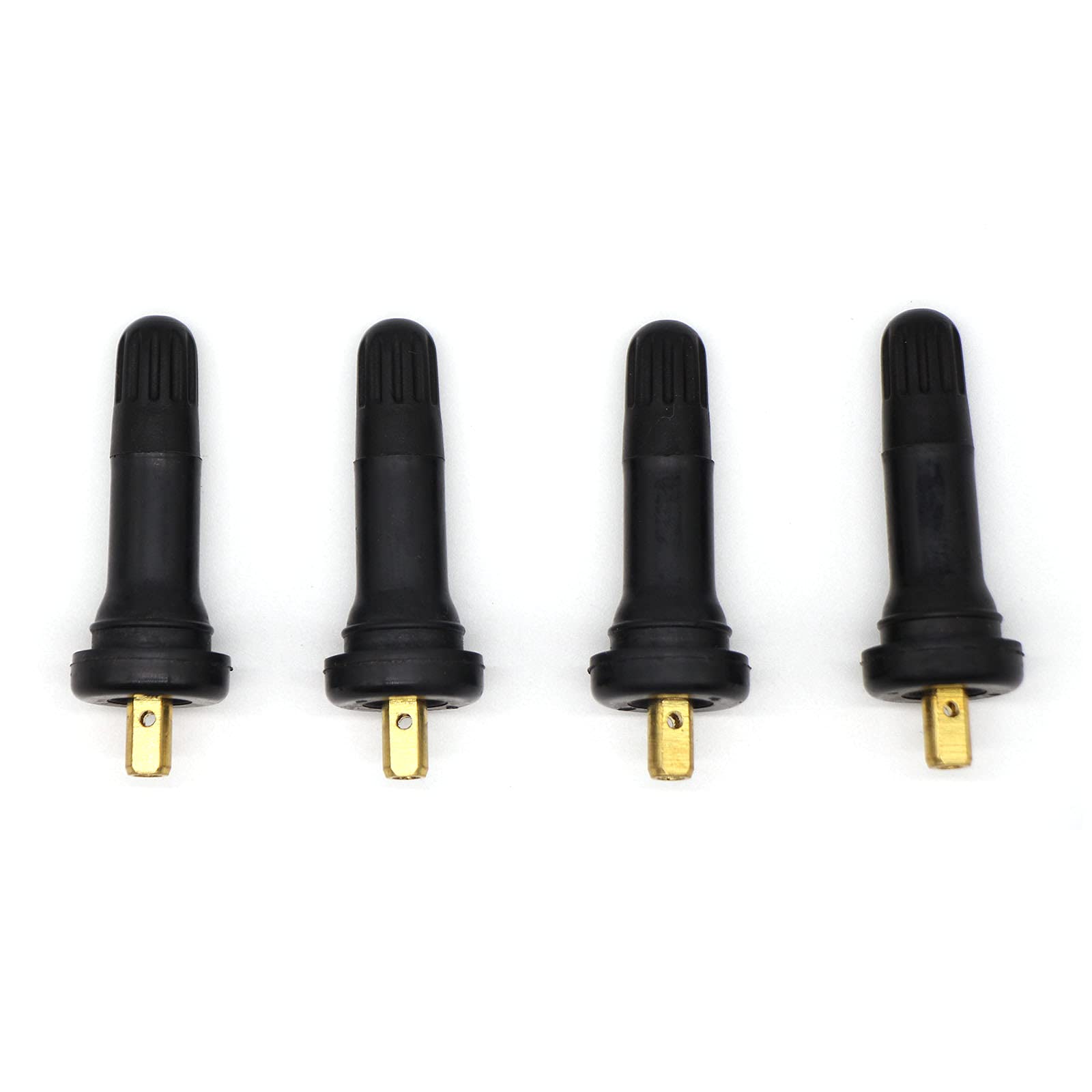 ACCRETION 4 Pcs TPMS 20008 Rubber Snap-in Tire Valve Stem, Tubeless Valve Stems Suit for 0.453 inch Rim Holes on Standard Vehicl