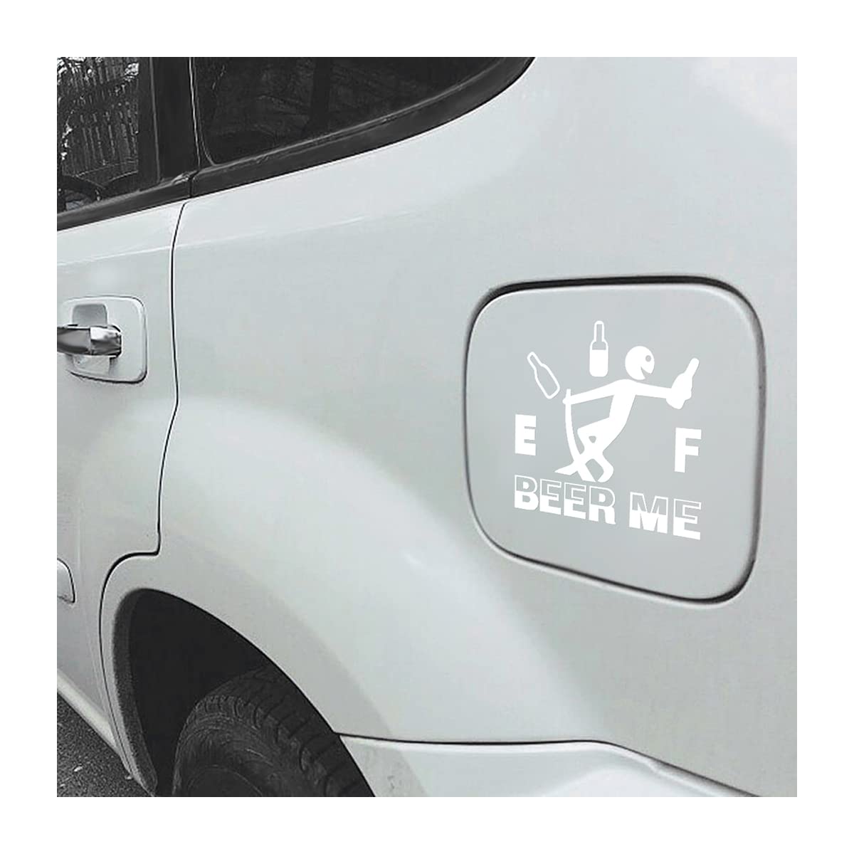Funny Car Stickers, High Gas Consumption Decal, Fuel Gage Empty Sticker For Auto, Angry Boy Vinyl Fuel Tank Gauge Sticker, Universal Exterior Accessories For Women And Men