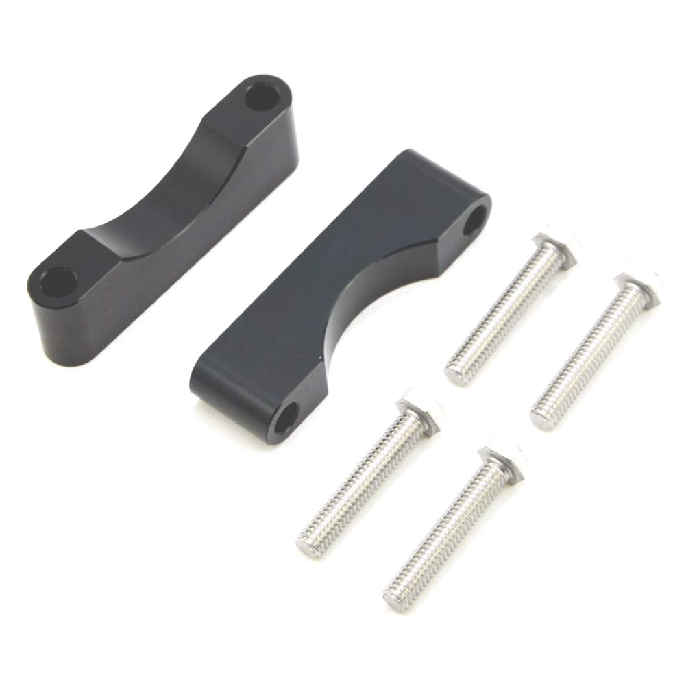 Xjmoto Black Front Fender Spacer Bracket Kit Fit 21'' 23'' 26'' Fender Compatible With Harley Touring Electra Glide Road King Street Glide Flt Flh 1997-2013 Models