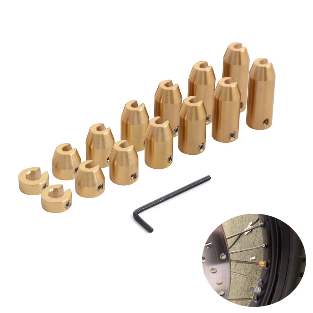 Nicecnc Motorcycle 28 Pack Reusable Brass Wheel Spoke Balance Weights Refill Kits For Super Moto,Dual Sport,Metric Cruisers,Vint